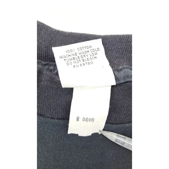 Vintage Guess Georges Marciano Embroidered Logo Crop T-Shirt Black Colorblock - Picture 6 of 7